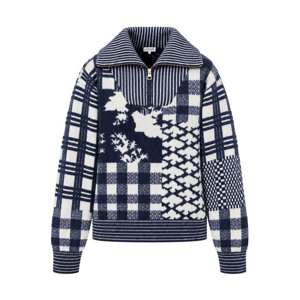Loewe Women Mid-Weight Double-Faced Wool Jacquard Sweater